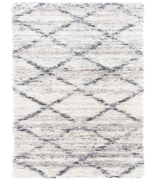 Safavieh Fontana Shag  Grey / Ivory FNT886 2 ft. 3 in. X 8 ft. Runner Rug