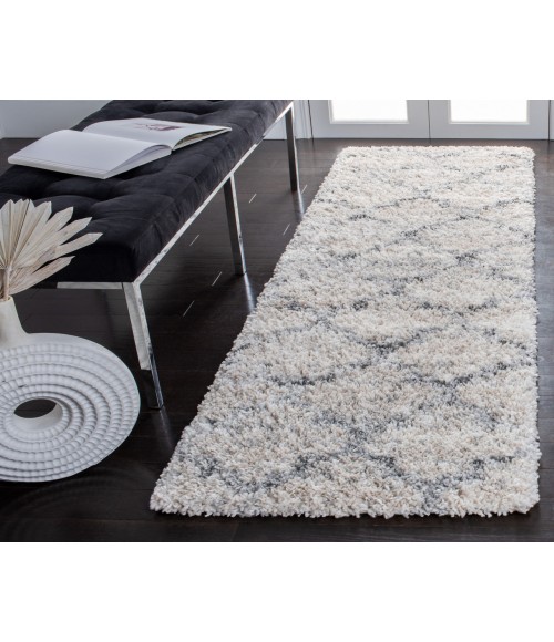 Safavieh Fontana Shag Grey / Ivory Rug FNT888 2 ft. 3 in. X 8 ft. Runner - Rugs Town Safavieh Fontana Shag Grey / Ivory FNT888 2 ft. 3 in. X 8 ft. Runner Rug