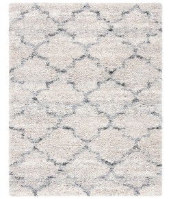 Safavieh Fontana Shag  Grey / Ivory FNT888 5 ft. 3 in. X 7 ft. 6 in. Rectangle Rug