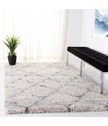 Safavieh Fontana Shag Grey / Ivory Rug FNT888 5 ft. 3 in. X 7 ft. 6 in. Rectangle - Rugs Town Safavieh Fontana Shag Grey / Ivory FNT888 5 ft. 3 in. X 7 ft. 6 in. Rectangle Rug