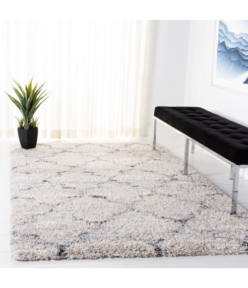 Safavieh Fontana Shag Grey / Ivory Rug FNT888 5 ft. 3 in. X 7 ft. 6 in. Rectangle - Rugs Town Safavieh Fontana Shag Grey / Ivory FNT888 5 ft. 3 in. X 7 ft. 6 in. Rectangle Rug
