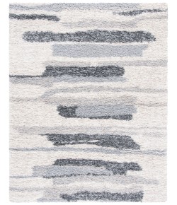 Safavieh Fontana Shag  Grey / Ivory FNT890 4 ft. X 6 ft. Rectangle Rug