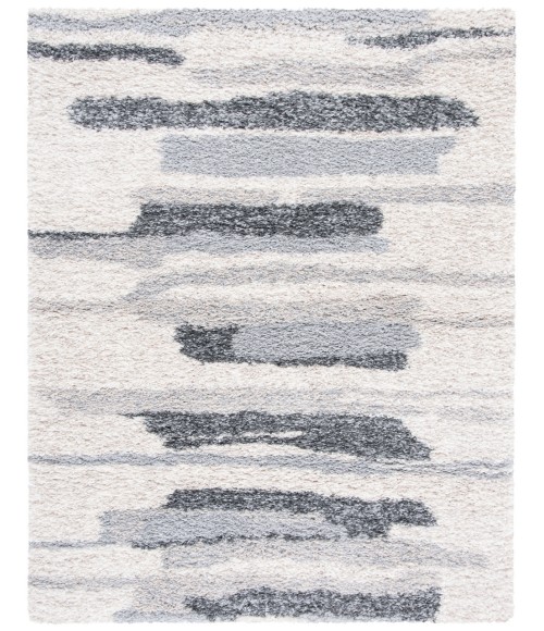 Safavieh Fontana Shag Grey / Ivory Rug FNT890 8 ft. X 10 ft. Rectangle - Rugs Town Safavieh Fontana Shag Grey / Ivory FNT890 8 ft. X 10 ft. Rectangle Rug