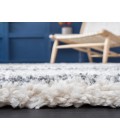 Safavieh Fontana Shag Grey / Ivory Rug FNT890 4 ft. X 4 ft. Round - Rugs Town Safavieh Fontana Shag Grey / Ivory FNT890 4 ft. X 4 ft. Round Rug