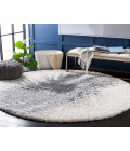 Safavieh Fontana Shag Grey / Ivory Rug FNT894 5 ft. 3 in. X 5 ft. 3 in. Round - Rugs Town Safavieh Fontana Shag Grey / Ivory FNT894 5 ft. 3 in. X 5 ft. 3 in. Round Rug