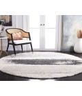 Safavieh Fontana Shag Grey / Ivory Rug FNT898 3 ft. X 3 ft. Round - Rugs Town Safavieh Fontana Shag Grey / Ivory FNT898 3 ft. X 3 ft. Round Rug