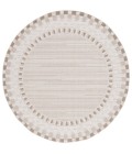Safavieh Global Beige / Light Beige GLB216 6 ft. 7 in. X 6 ft. 7 in. Round Rug