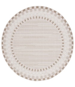 Safavieh Global Beige / Light Beige GLB216 6 ft. 7 in. X 6 ft. 7 in. Round Rug