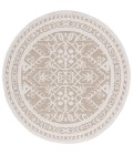 Safavieh Global Beige / Light Beige GLB222 6 ft. 7 in. X 6 ft. 7 in. Round Rug