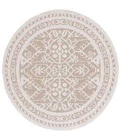 Safavieh Global Beige / Light Beige GLB222 6 ft. 7 in. X 6 ft. 7 in. Round Rug