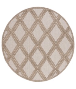 Safavieh Global Beige / Brown GLB226 6 ft. 7 in. X 6 ft. 7 in. Round Rug