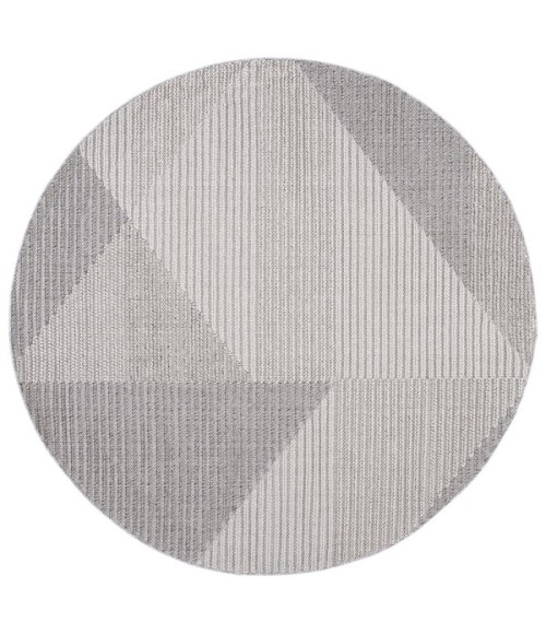 Safavieh Global Light Grey / Grey GLB400 6 ft. 7 in. X 6 ft. 7 in. Round Rug