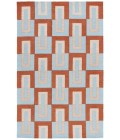 Safavieh Genre Light Blue / Rust GRE102 3 ft. X 5 ft. Rectangle Rug