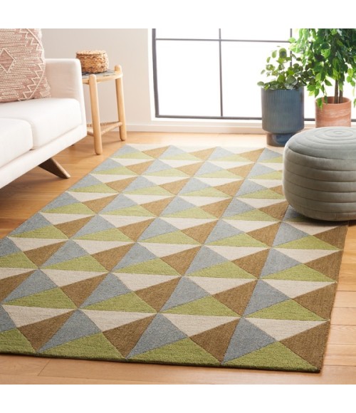 Safavieh Genre Beige / Green Rug GRE103 6 ft. X 9 ft. Rectangle - Rugs Town Safavieh Genre Beige / Green GRE103 6 ft. X 9 ft. Rectangle Rug