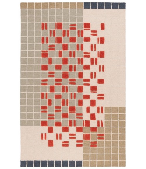 Safavieh Genre Grey / Red Rug GRE206 6 ft. X 9 ft. Rectangle - Rugs Town Safavieh Genre Grey / Red GRE206 6 ft. X 9 ft. Rectangle Rug