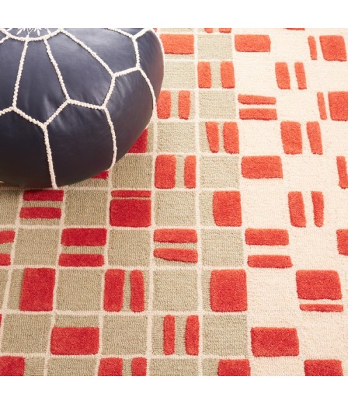 Safavieh Genre Grey / Red Rug GRE206 6 ft. X 9 ft. Rectangle - Rugs Town Safavieh Genre Grey / Red GRE206 6 ft. X 9 ft. Rectangle Rug