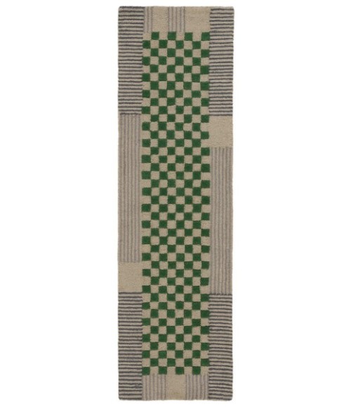 Safavieh Genre Grey / Green GRE207 2 ft. 3 in. X 8 ft. Runner Rug