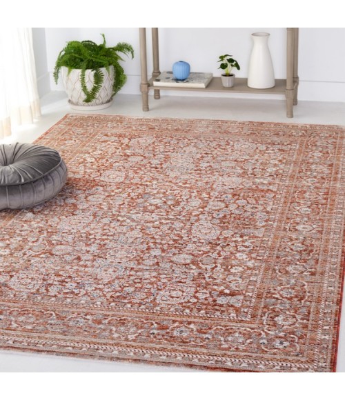 Safavieh Harlow Rust / Ivory Grey HAR163 9 ft. X 12 ft. Rectangle Rug