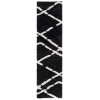 Safavieh Hi-Lo Shag Charcoal / Ivory HLS206 2 ft. 2 in. X 8 ft. Runner Rug
