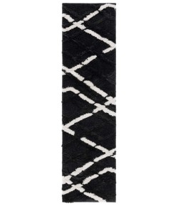 Safavieh Hi-Lo Shag Charcoal / Ivory HLS206 2 ft. 2 in. X 8 ft. Runner Rug