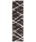 Safavieh Hi-Lo Shag Brown / Ivory Charcoal HLS206 2 ft. 2 in. X 8 ft. Runner Rug