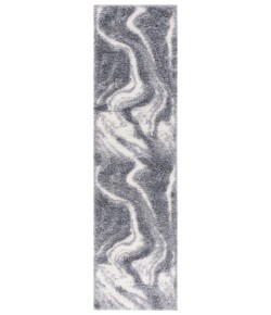 Safavieh Hi-Lo Shag Grey / Light Grey HLS208 2 ft. 2 in. X 8 ft. Runner Rug