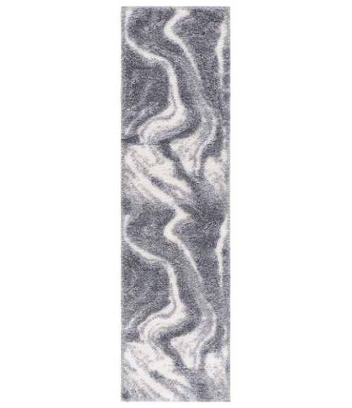 Safavieh Hi-Lo Shag Grey / Light Grey HLS208 2 ft. 2 in. X 8 ft. Runner Rug