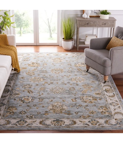 Safavieh Hamilton Blue / Gold Rug HLT106 4 ft. X 6 ft. Rectangle - Rugs Town Safavieh Hamilton Blue / Gold HLT106 4 ft. X 6 ft. Rectangle Rug