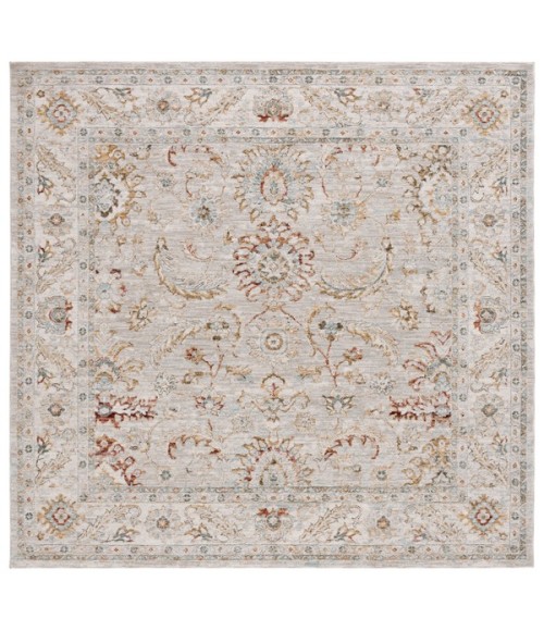 Safavieh Hamilton Grey / Gold HLT108 6 ft. 7 in. X 6 ft. 7 in. Square Rug