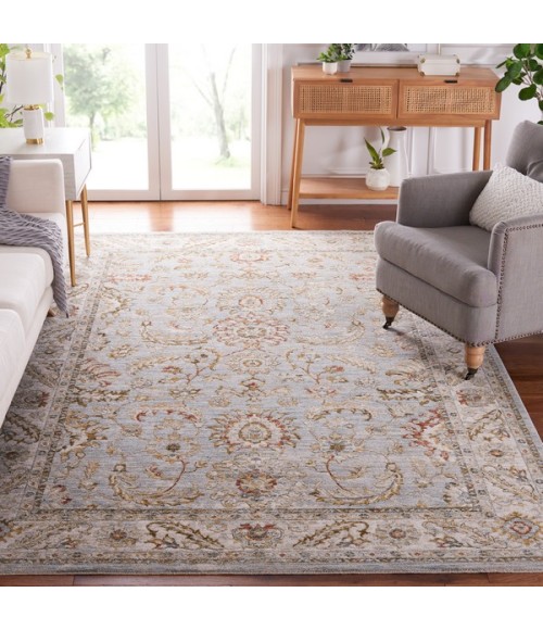 Safavieh Hamilton Blue / Gold HLT108 4 ft. X 6 ft. Rectangle Rug
