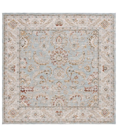 Safavieh Hamilton Blue / Gold HLT108 6 ft. 7 in. X 6 ft. 7 in. Square Rug