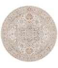 Safavieh Hamilton Ivory / Blue HLT110 6 ft. 7 in. X 6 ft. 7 in. Round Rug
