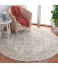 Safavieh Hamilton Ivory / Blue HLT110 6 ft. 7 in. X 6 ft. 7 in. Round Rug
