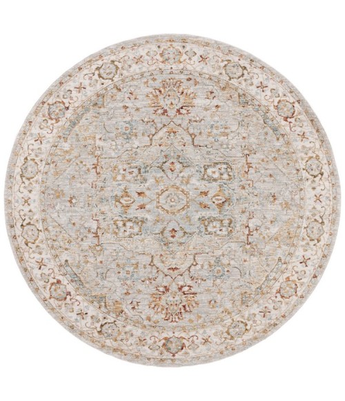 Safavieh Hamilton Grey / Blue HLT110 6 ft. 7 in. X 6 ft. 7 in. Round Rug