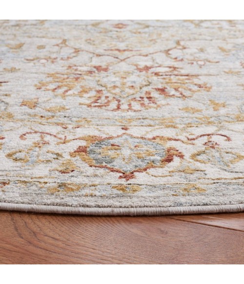Safavieh Hamilton Grey / Blue HLT110 6 ft. 7 in. X 6 ft. 7 in. Round Rug