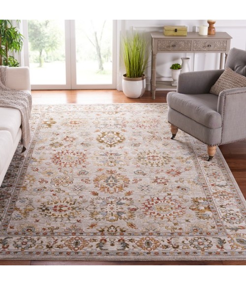 Safavieh Hamilton Grey / Rust HLT112 9 ft. X 12 ft. Rectangle Rug