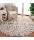 Safavieh Hamilton Grey / Rust HLT112 6 ft. 7 in. X 6 ft. 7 in. Round Rug