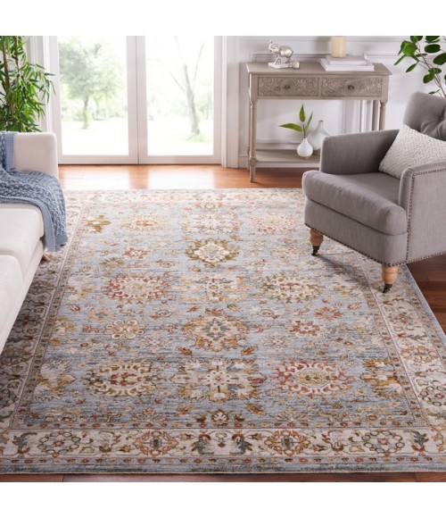Safavieh Hamilton Blue / Ivory HLT112 4 ft. X 6 ft. Rectangle Rug