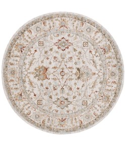 Safavieh Hamilton Ivory / Rust HLT114 6 ft. 7 in. X 6 ft. 7 in. Round Rug