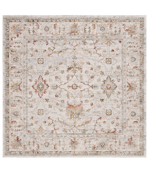 Safavieh Hamilton Ivory / Rust HLT114 6 ft. 7 in. X 6 ft. 7 in. Square Rug