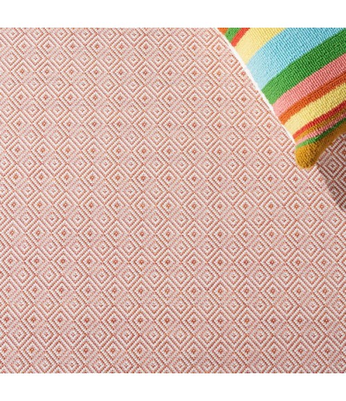 Safavieh Hampton Terracotta / Ivory HTN230 6 ft. 5 in. X 6 ft. 5 in. Square Rug