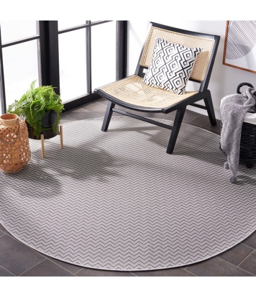 Safavieh Hampton Grey HTN237 6 ft. 5 in. X 6 ft. 5 in. Round Rug