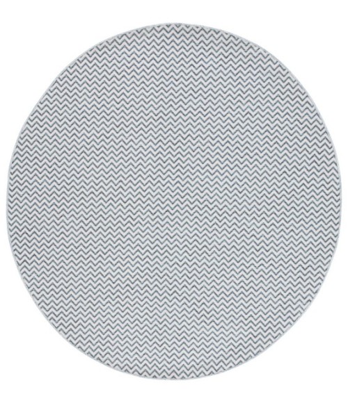 Safavieh Hampton Beige / Aqua HTN237 6 ft. 5 in. X 6 ft. 5 in. Round Rug