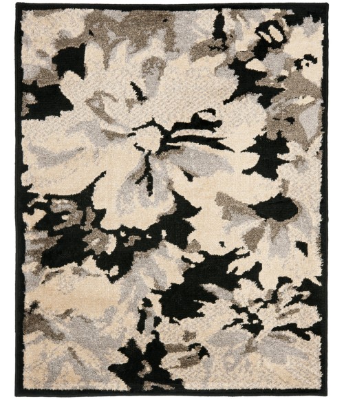 Safavieh Kashmir Black / Ivory Rug KAS118 5 ft. X 8 ft. Rectangle - Rugs Town Safavieh Kashmir Black / Ivory KAS118 5 ft. X 8 ft. Rectangle Rug