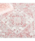 Safavieh Layla Ivory Grey / Pink LAY104 6 ft. 7 in. X 6 ft. 7 in. Round Rug