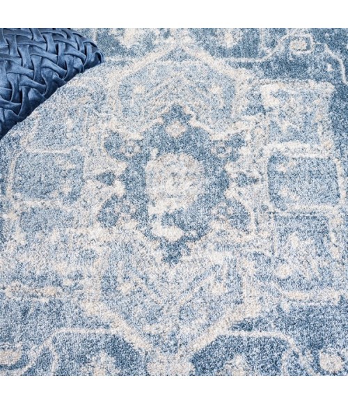 Safavieh Layla Ivory Grey / Blue LAY108 6 ft. 7 in. X 6 ft. 7 in. Round Rug
