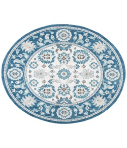 Safavieh Liberty  Dark Blue / Ivory LIB750 6 ft. 7 in. X 6 ft. 7 in. Round Rug