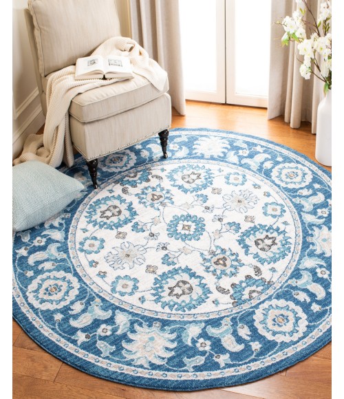 Safavieh Liberty Dark Blue / Ivory Rug LIB750 6 ft. 7 in. X 6 ft. 7 in. Round - Rugs Town Safavieh Liberty Dark Blue / Ivory LIB750 6 ft. 7 in. X 6 ft. 7 in. Round Rug