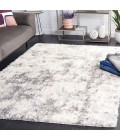 Safavieh Lindsay Shag Ivory / Grey LNS550 4 ft. X 6 ft. Rectangle Rug