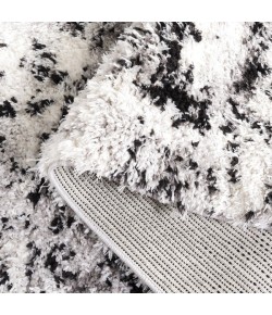 Safavieh Lindsay Shag Grey / Black Ivory LNS556 5 ft. 3 in. X 7 ft. 6 in. Rectangle Rug